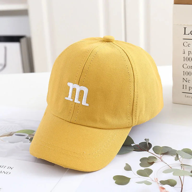 Letter M Baseball Cap – Babies & Toddlers | Adjustable | Multiple Colors
