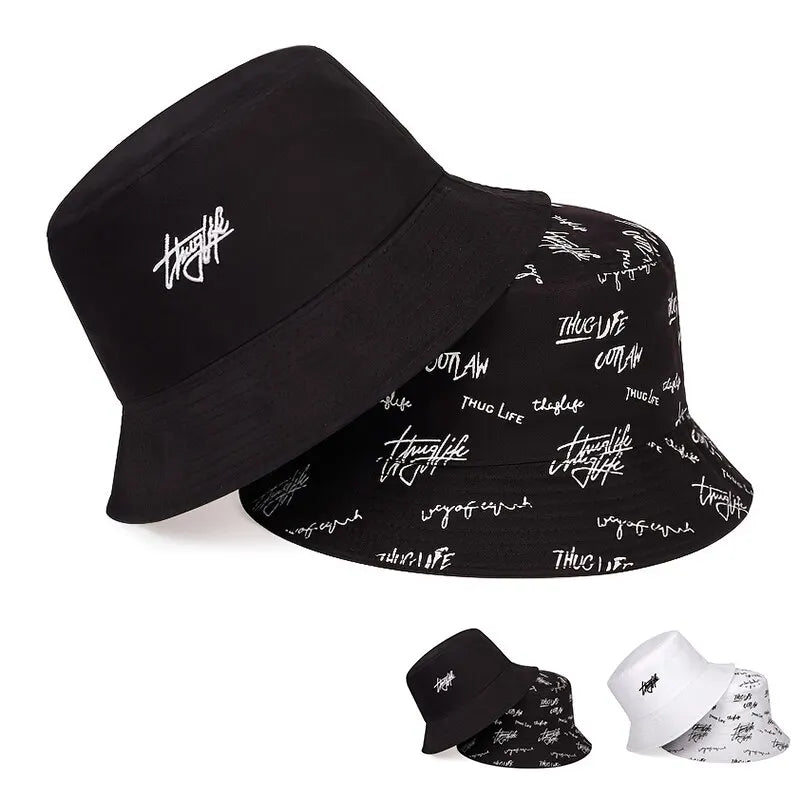 Unisex Letter Embroidery Bucket Hat – Outdoor Cap | Multiple Colors