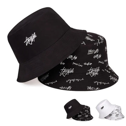 Unisex Letter Embroidery Bucket Hat – Outdoor Cap | Multiple Colors