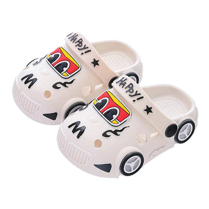 Kids Car Slippers with Light-Up Wheels