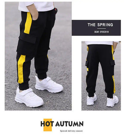 Boys Sporty Cargo Pants | Sizes 3T-12T | Multiple Colors