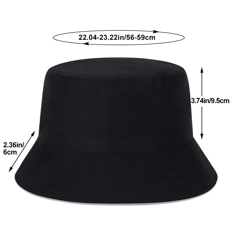 Unisex Letter Embroidery Bucket Hat – Outdoor Cap | Multiple Colors