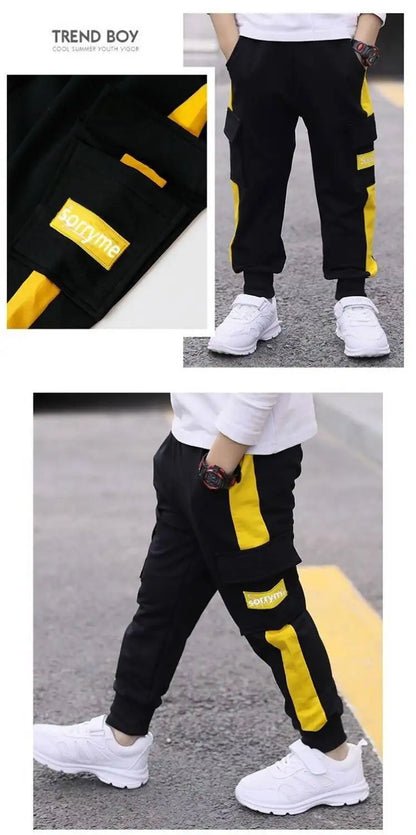 Boys Sporty Cargo Pants | Sizes 3T-12T | Multiple Colors