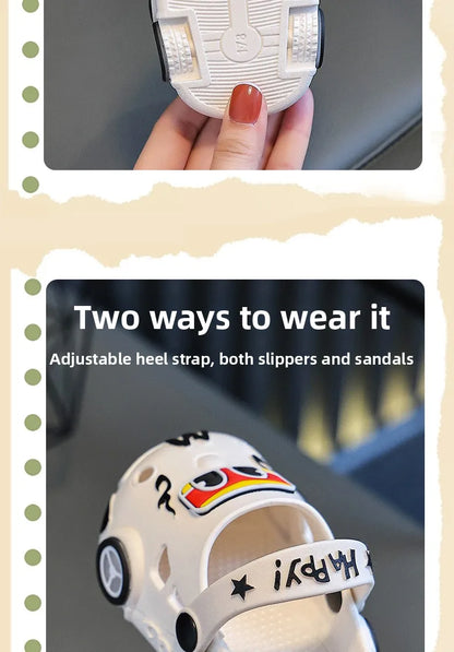 Kids Car Slippers with Light-Up Wheels