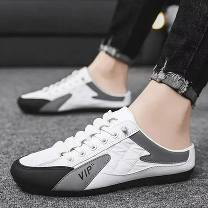 Men's Half Slippers – Soft Sole | Breathable Mesh | Sizes 39-44 | White, Gray, Black