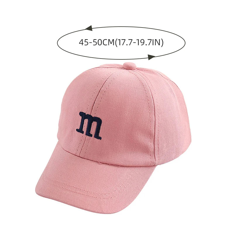 Letter M Baseball Cap – Babies & Toddlers | Adjustable | Multiple Colors