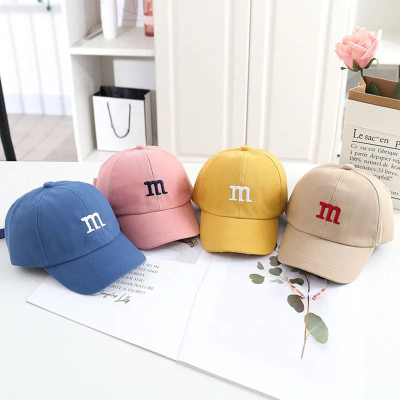 Letter M Baseball Cap – Babies & Toddlers | Adjustable | Multiple Colors