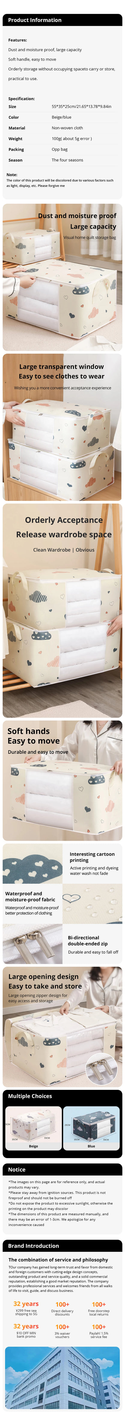 Large Capacity Storage Bag Organizer